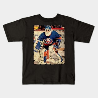 Jeff Hackett, 1989 in New York Islanders (43 GP) Kids T-Shirt